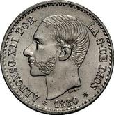 Obverse 50 Céntimos 1880 MSM