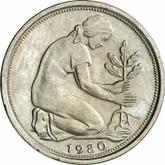 Reverse 50 Pfennig 1980 G