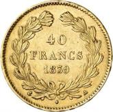 Reverse 40 Francs 1839 A
