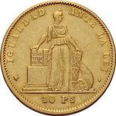 Obverse 10 Pesos 1867 So