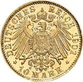 Reverse 10 Mark 1901 D Bayern