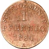 Reverse Pfennig 1834 A