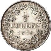 Reverse 1/2 Gulden 1864