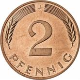 Obverse 2 Pfennig 1995 J