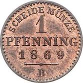 Reverse 1 Pfennig 1869 B