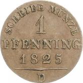 Reverse 1 Pfennig 1825 D