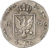 Reverse 4 Groschen 1807 A Silesia