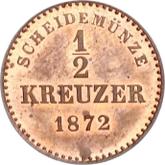 Reverse 1/2 Kreuzer 1872