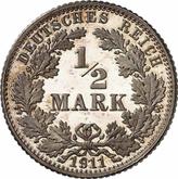 Obverse 1/2 Mark 1911 E