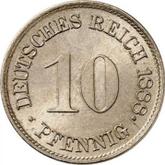 Obverse 10 Pfennig 1888 F