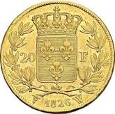 Reverse 20 Francs 1826 W