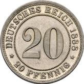 Obverse 20 Pfennig 1888 F