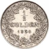 Reverse 1/2 Gulden 1838 D