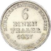 Reverse 1/6 Thaler 1837