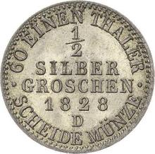 1/2 Silber Groschen 1828 D  