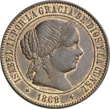 5 Céntimos de escudo 1868  OM 