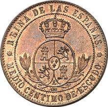1/2 Céntimo de escudo 1867  OM 