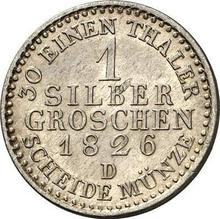 Silber Groschen 1826 D  