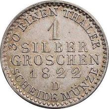 Silber Groschen 1822 D  
