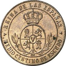 1/2 Céntimo de escudo 1866  OM 