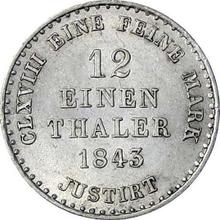 1/12 Thaler 1843  S 