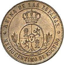 1/2 Céntimo de escudo 1866  OM 