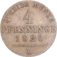 4 Pfennig 1826 D  