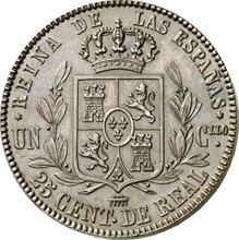 25 Céntimos de real 1857   