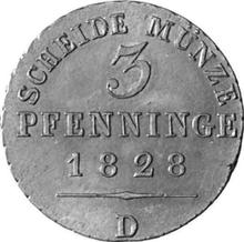 3 Pfennig 1828 D  