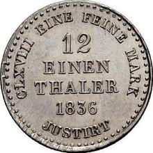 1/12 Thaler 1836  B 