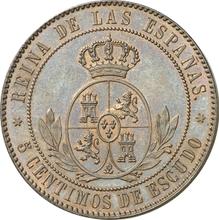 5 Céntimos de escudo 1865   