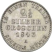 2-1/2 Silber Groschen 1843 A  