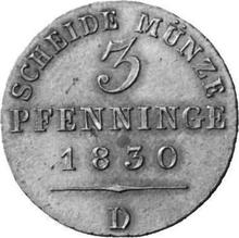 3 Pfennig 1830 D  