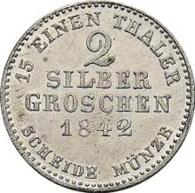 2 Silber Groschen 1842   