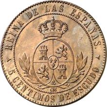 5 Céntimos de escudo 1867  OM 