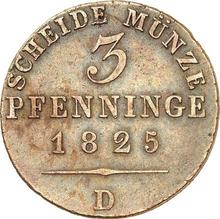 3 Pfennig 1825 D  