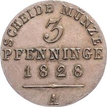 3 Pfennig 1828 A  