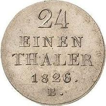 1/24 Thaler 1826  B 