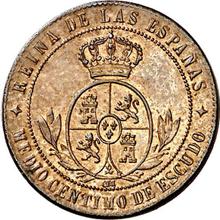1/2 Céntimo de escudo 1868  OM 