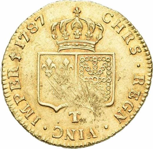 Реверс монеты - Двойной луидор 1787 T "Тип 1785-1792" Нант - Франция, Людовик XVI