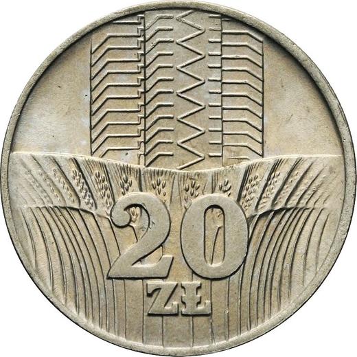Реверс монеты - 20 злотых 1976 - Польша