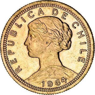 Obverse 100 Pesos 1964 So - Chile