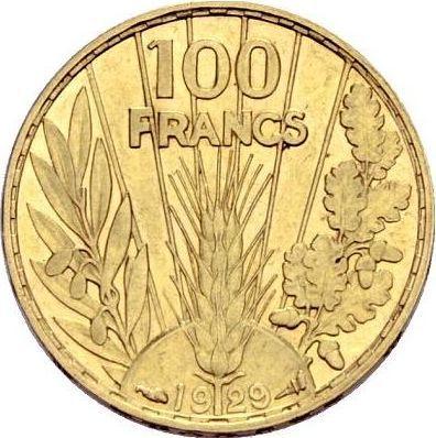 Реверс монеты - 100 франков 1929 Париж - Франция, Третья республика