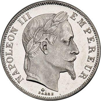 Аверс монеты - 50 франков 1862 A "Тип 1862-1868" Париж Платина - Франция, Наполеон III