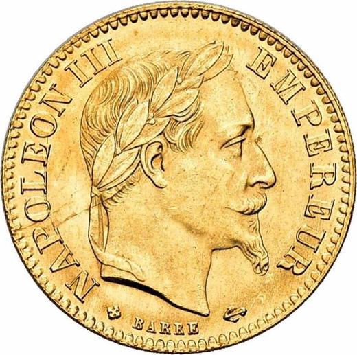 Аверс монеты - 10 франков 1864 BB "Тип 1861-1868" Страсбург - Франция, Наполеон III