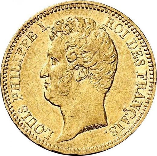 Аверс монеты - 20 франков 1830 A "Гурт вдавленный" Париж - Франция, Луи-Филипп I