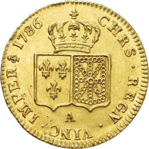 Реверс монеты - Двойной луидор 1786 A "Тип 1785-1792" Париж - Франция, Людовик XVI