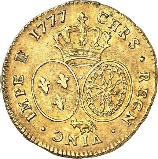 Реверс монеты - Двойной луидор 1777 "Тип 1775-1789" По - Франция, Людовик XVI