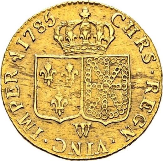 Реверс монеты - Луидор 1785 W "Тип 1785-1792" Лилль - Франция, Людовик XVI
