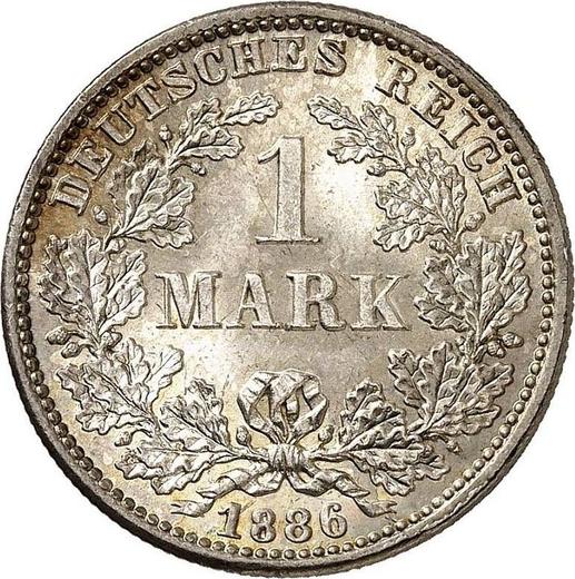 Obverse 1 Mark 1886 G - Germany